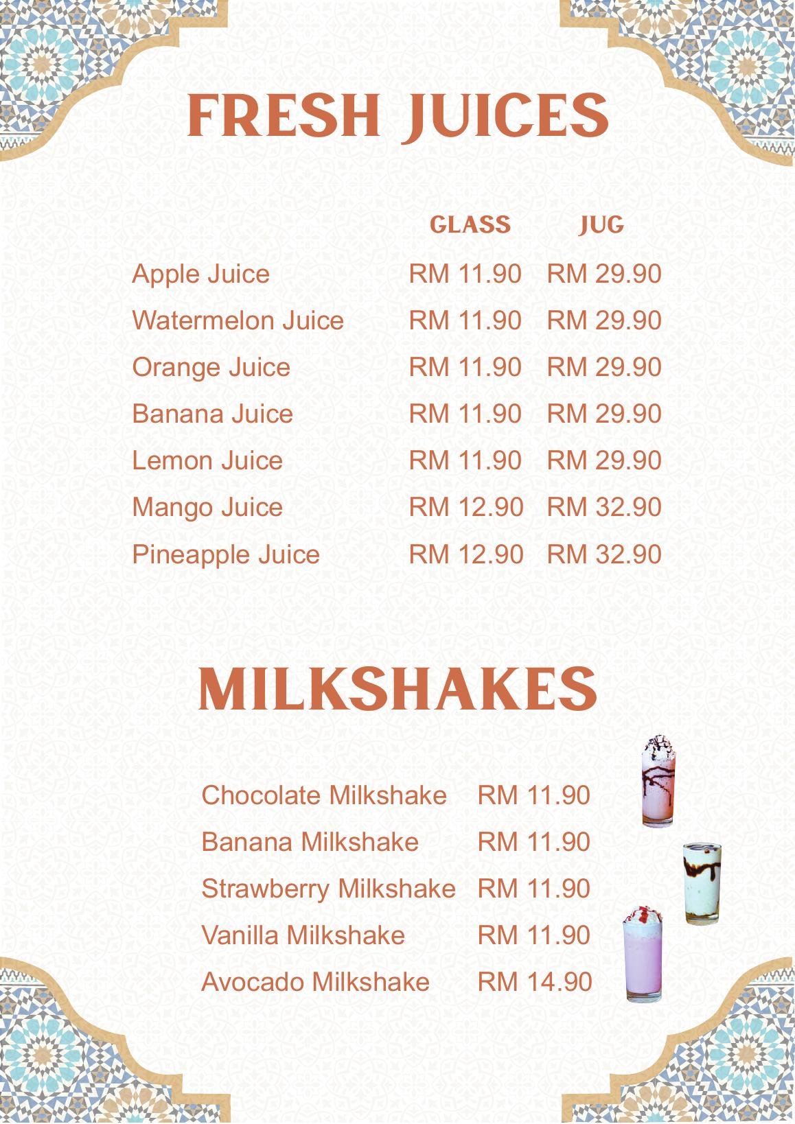 Menu Page 18 — Drinks